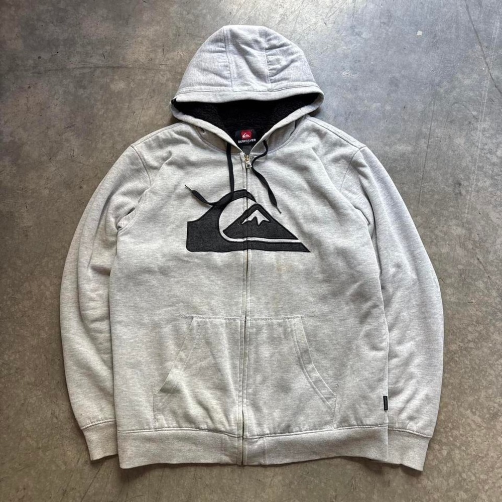 Vintage Quiksilver Sherpa Lined Zip Up Hoodie